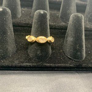 Melinda Maria Tiny Crystal Bronze Oval Band